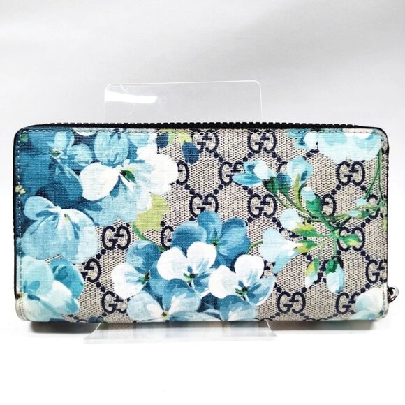 Gucci Long Wallet Navy Blue PVC 400-071625 - Picture 2 of 9